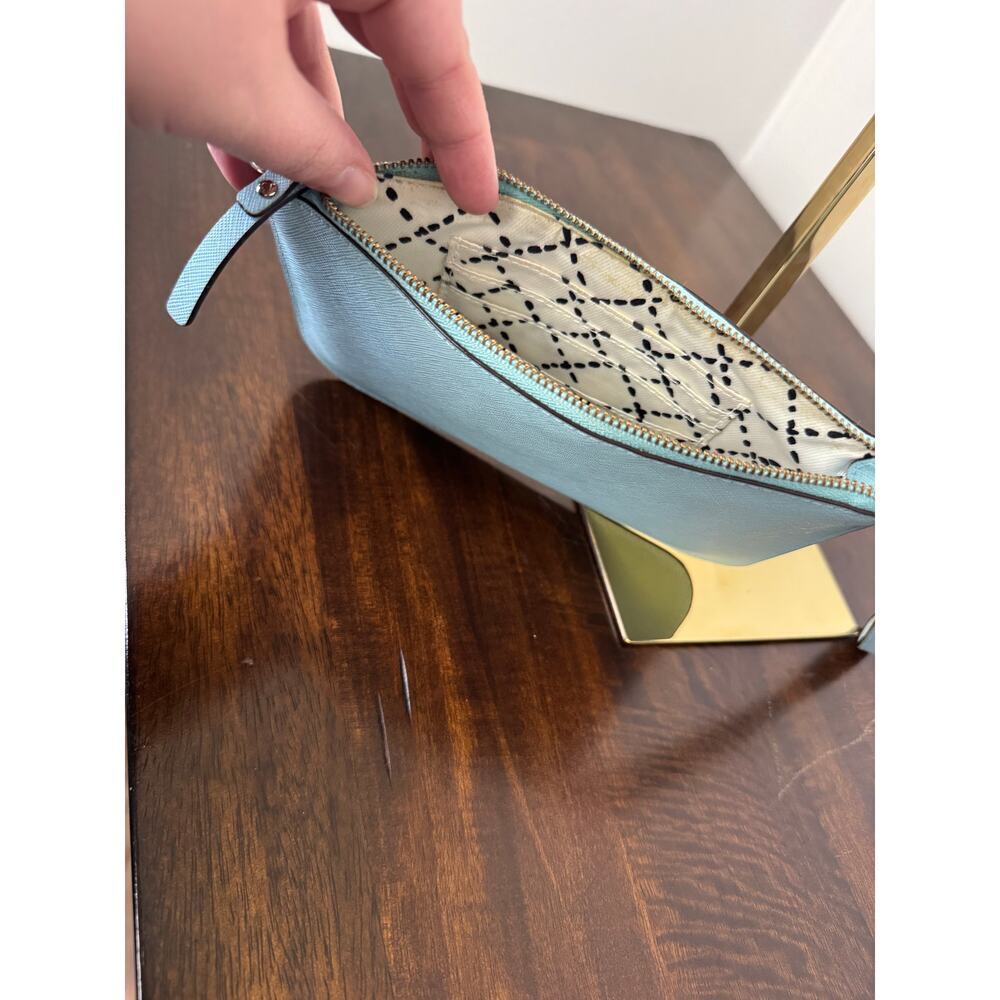 Kate Spade Light Blue Leather Wristlet - Picture 8 of 10